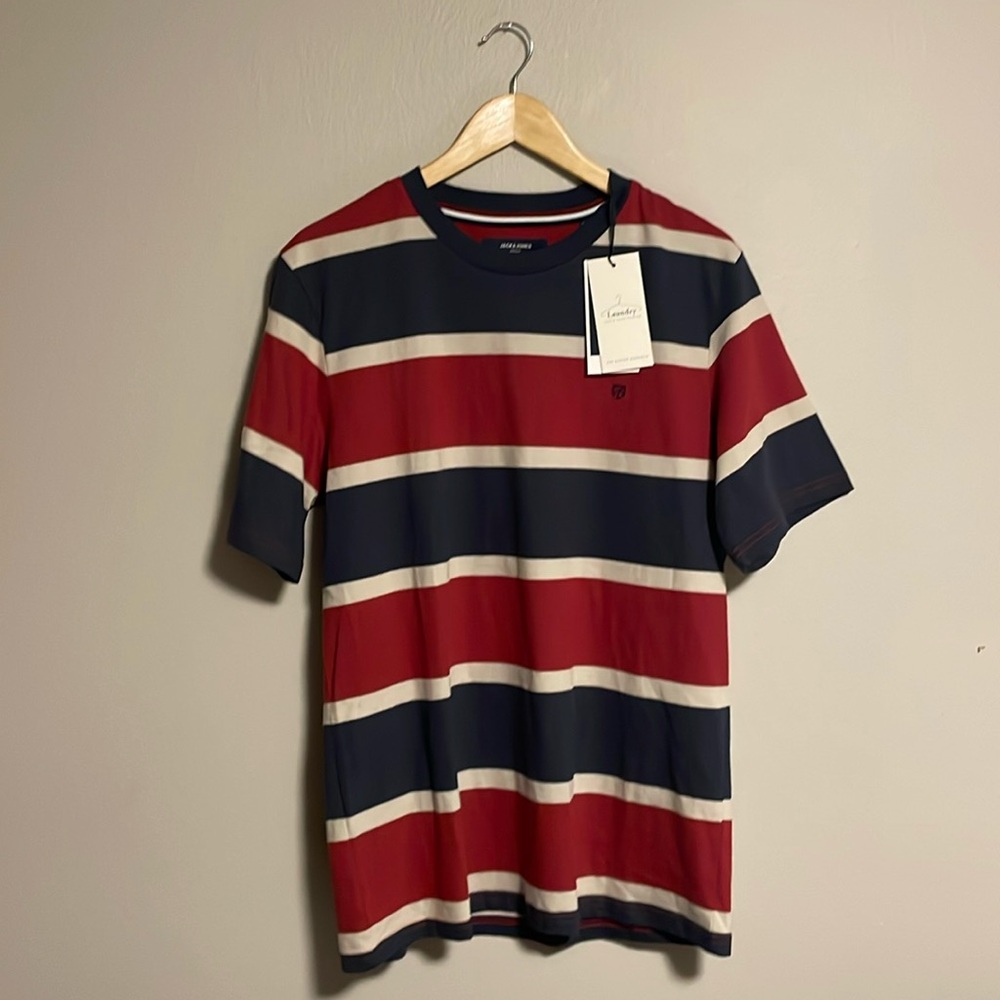 STRIPED CREW NECK T-SHIRT